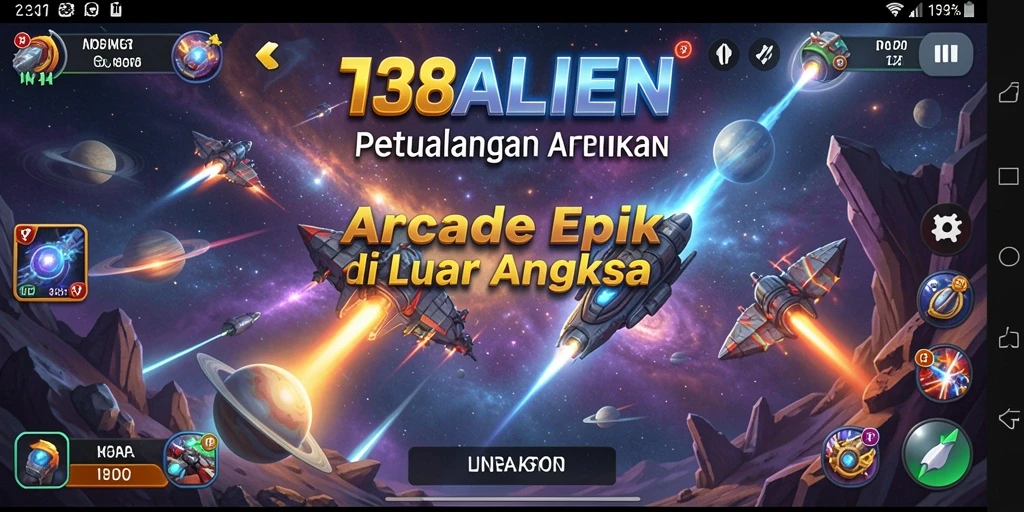 Tampilan gameplay seru di 138ALIEN dengan misi luar angkasa.