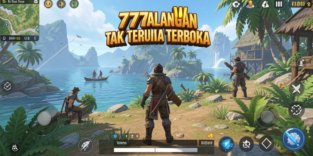 Screenshot gameplay 7777W menampilkan keindahan dunia terbuka.