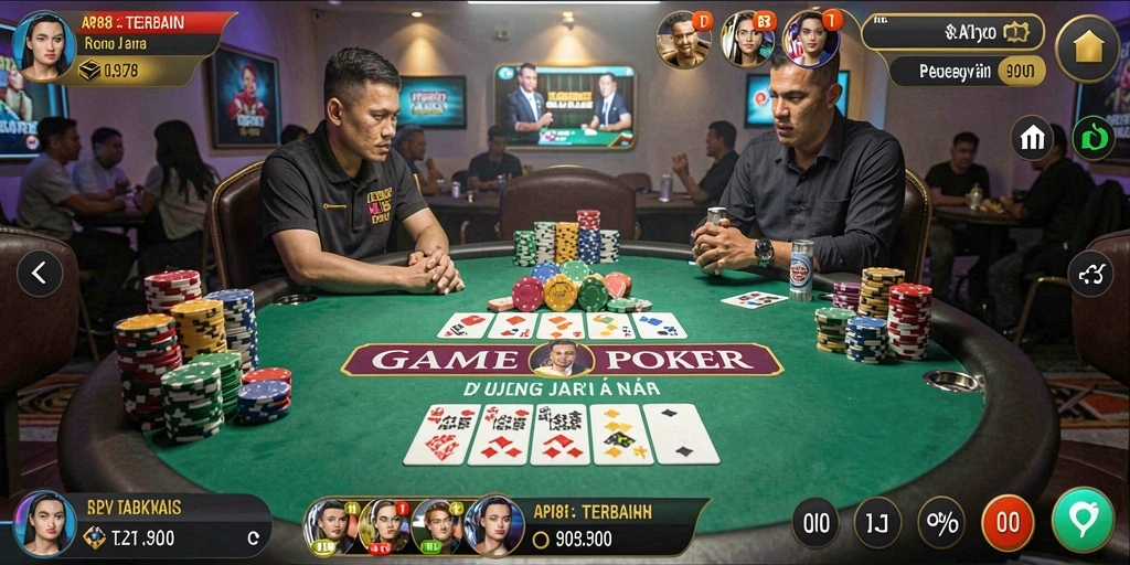 Tampilan menarik dari gameplay Poker API88 yang seru.