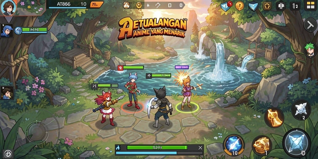 Screenshot gameplay AT866 yang menampilkan karakter Anime yang menawan.