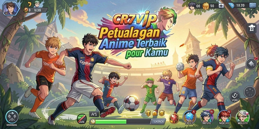Tampilan gameplay menarik dari CR7VIP dengan karakter anime favorit.