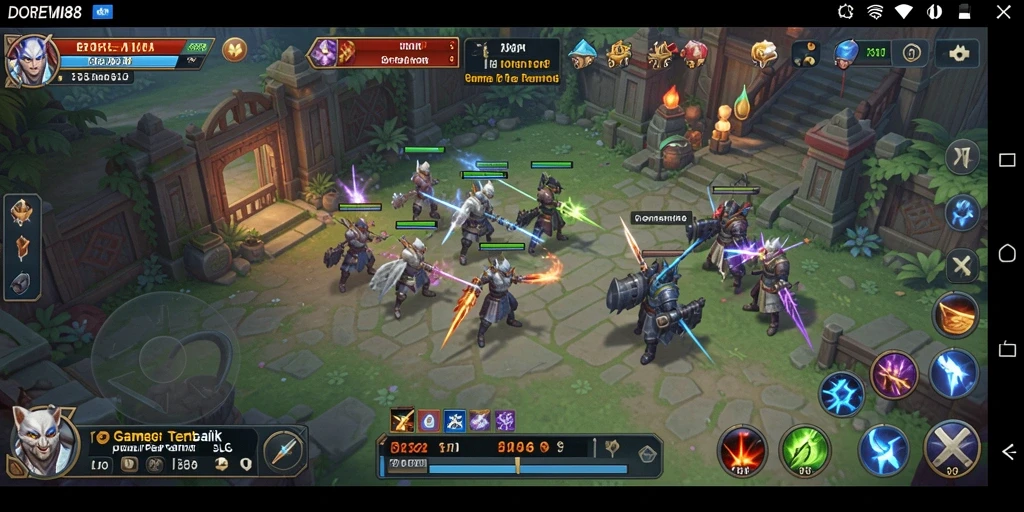 Screenshot DOREMI88 menampilkan aksi seru dalam pertempuran strategi.