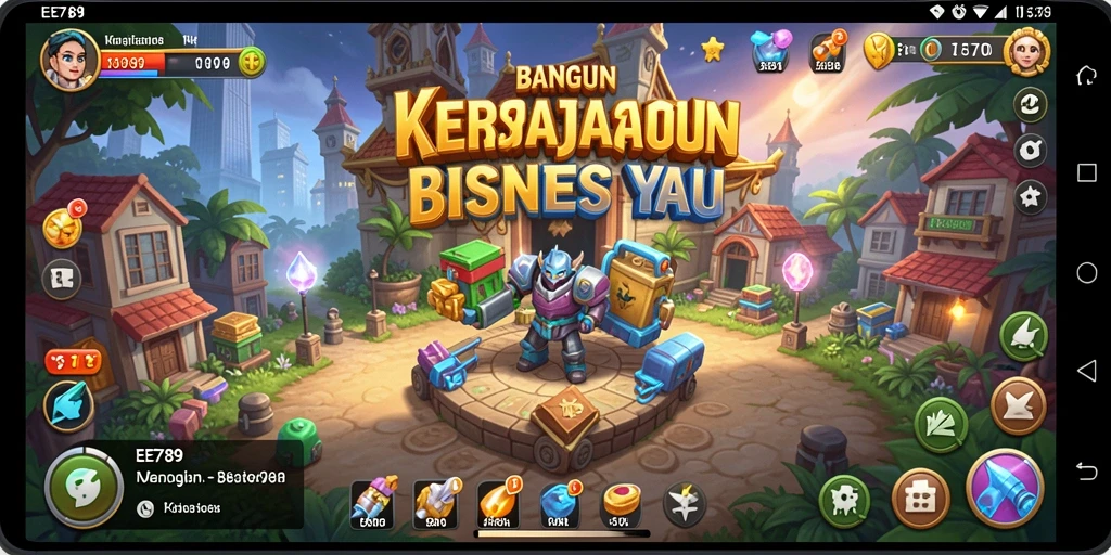 Tampilan gameplay <strong>EE789</strong> yang menarik dan interaktif dalam genre Tycoon.