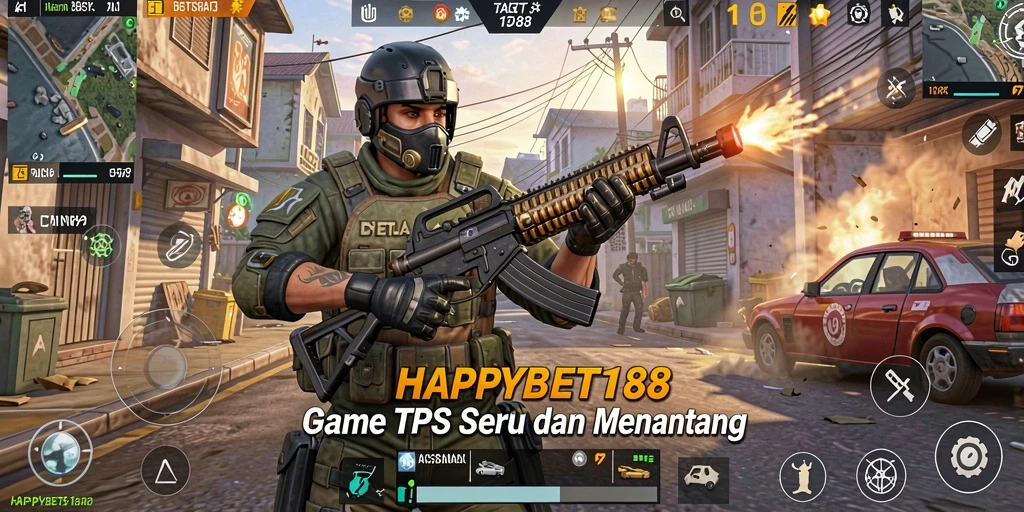 Tampilan menarik gameplay TPS di HAPPYBET188