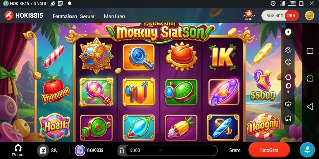 Tampilan menarik dari gameplay HOKI8815 yang penuh warna.