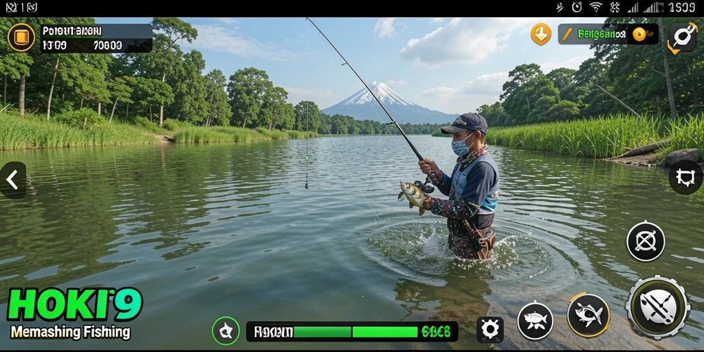 Screenshot gameplay HOKI9 menampilkan pengalaman memancing yang seru.