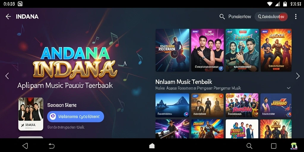 Tangkapan layar dari gameplay INDAAA yang menampilkan aksi musik yang seru.