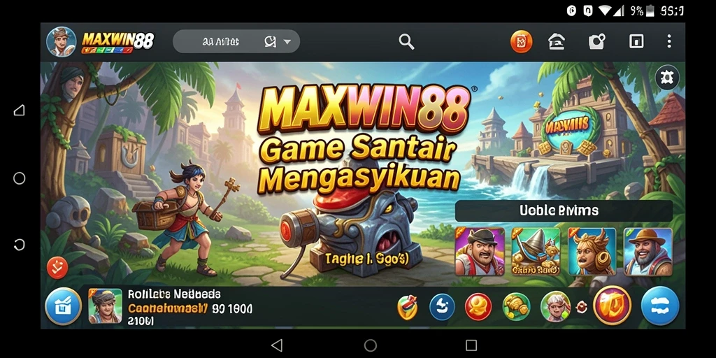 Tampilan penuh warna dari gameplay MAXWIN88 yang seru.