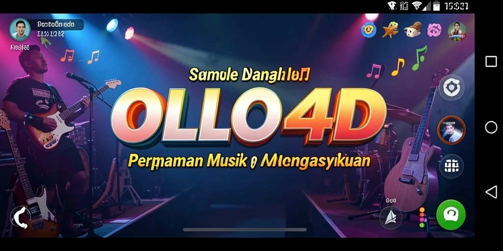 Tampilan gameplay OLLO4D dengan tantangan musik yang seru.