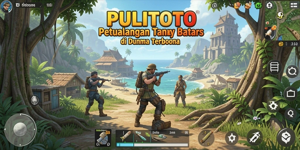 Tampilan gameplay PULITOTO menampilkan dunia terbuka yang luas dan indah.