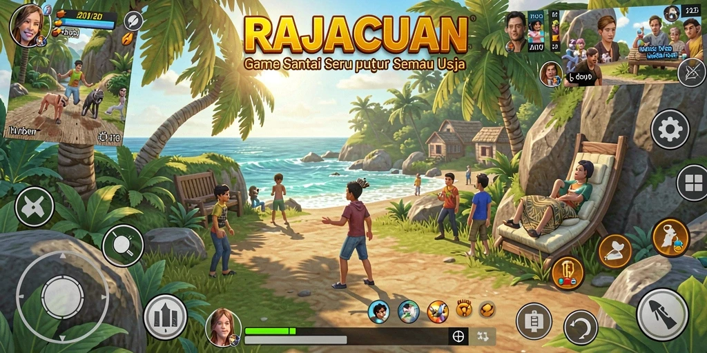 Tampilan gameplay seru dan mengasyikkan di RAJACUAN.