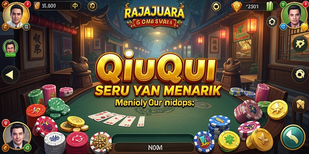 Tampilan seru gameplay QiuQiu di RAJAJUARA.