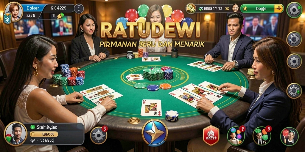 Screenshot gameplay Poker di RATUDEWI yang penuh aksi.