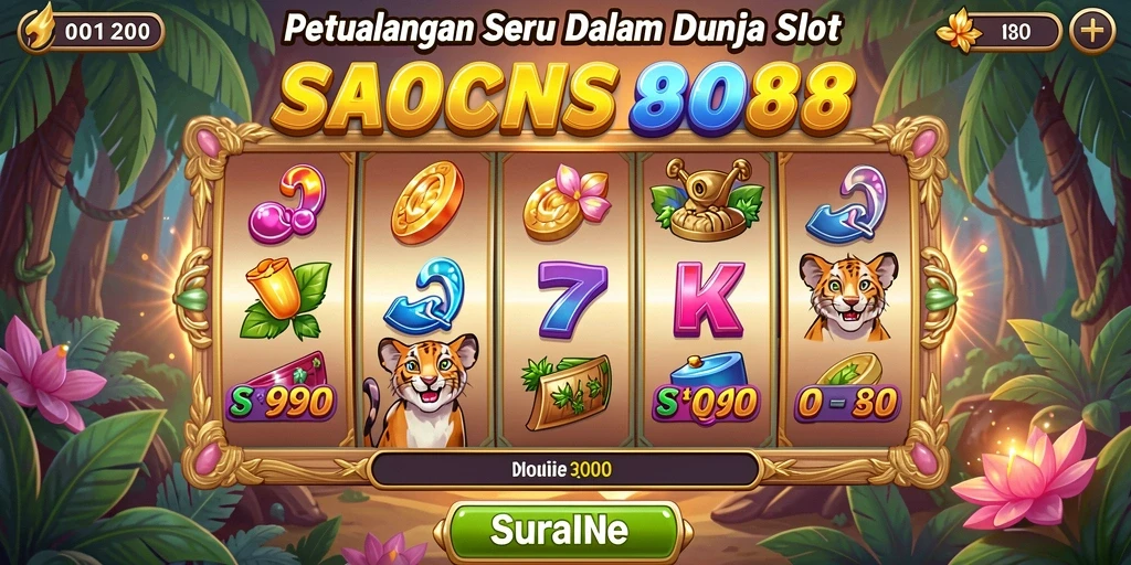 Tampilan gameplay SLOT88 dengan petualangan seru dan penuh warna.