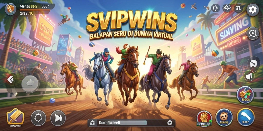 Tampilan seru saat balapan di SVIPWINS dengan grafis menawan.