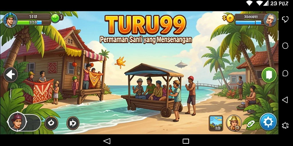 Tangkapan layar permainan TURU99 menunjukkan keseruan gameplay yang penuh warna.