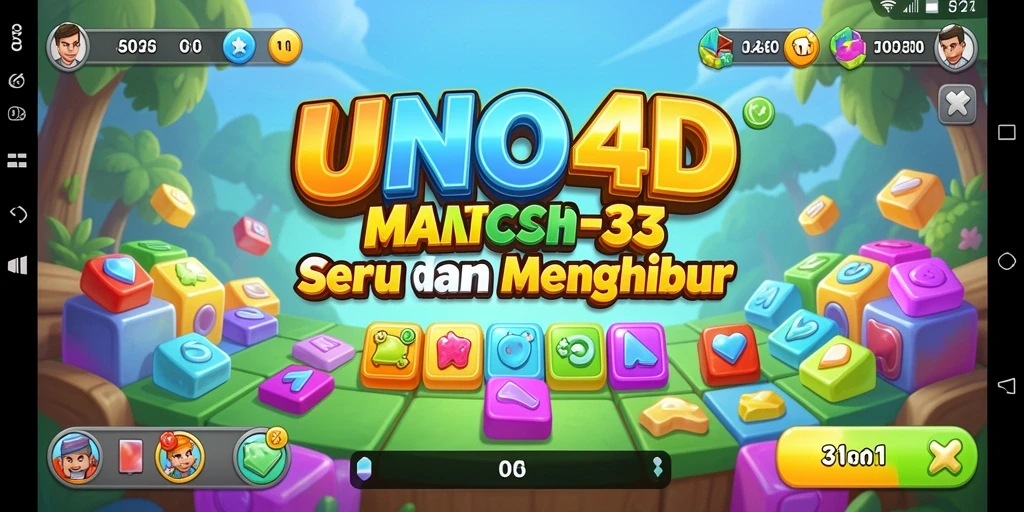 Screenshot gameplay <strong>UNO4D</strong> dengan karakter dan tantangan menarik.